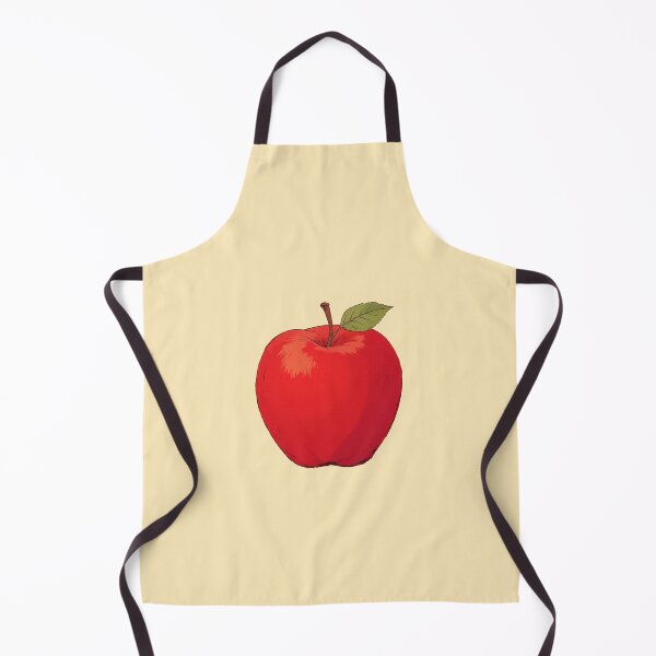 Aperçu de l'œuvre Pomme rouge vif en beige pastel Illustration de bande dessinée A Ligne Claire créée et vendue par ShroomForge.