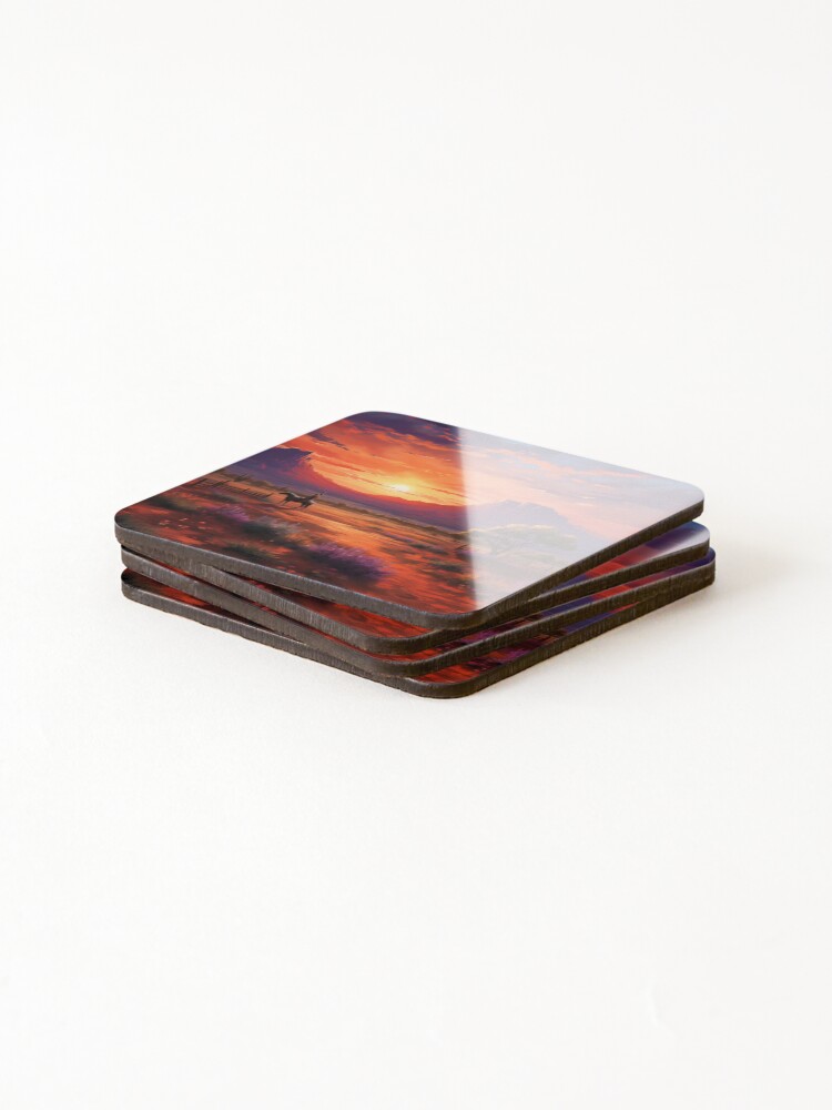 Thumbnail 4 of 5, Coasters (Set of 4), Tranquil Ranch designed and sold by Rtymer.