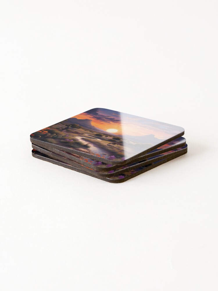 Thumbnail 4 of 5, Coasters (Set of 4), Tranquil Ranch designed and sold by Rtymer.