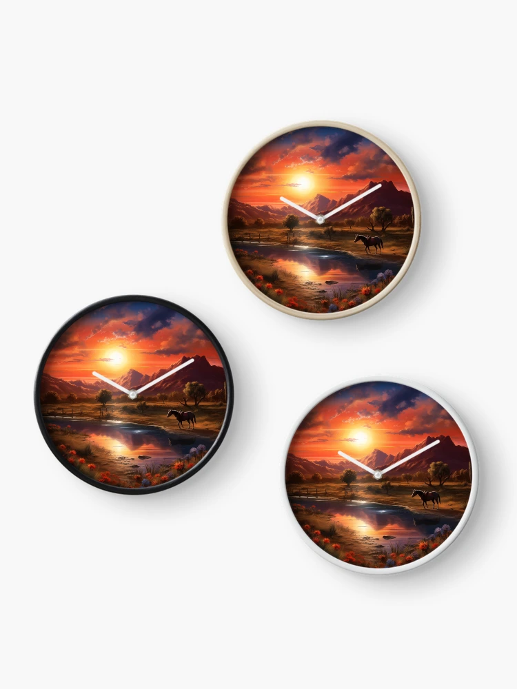 Thumbnail 3 of 4, Clock, Tranquil Ranch designed and sold by Rtymer.