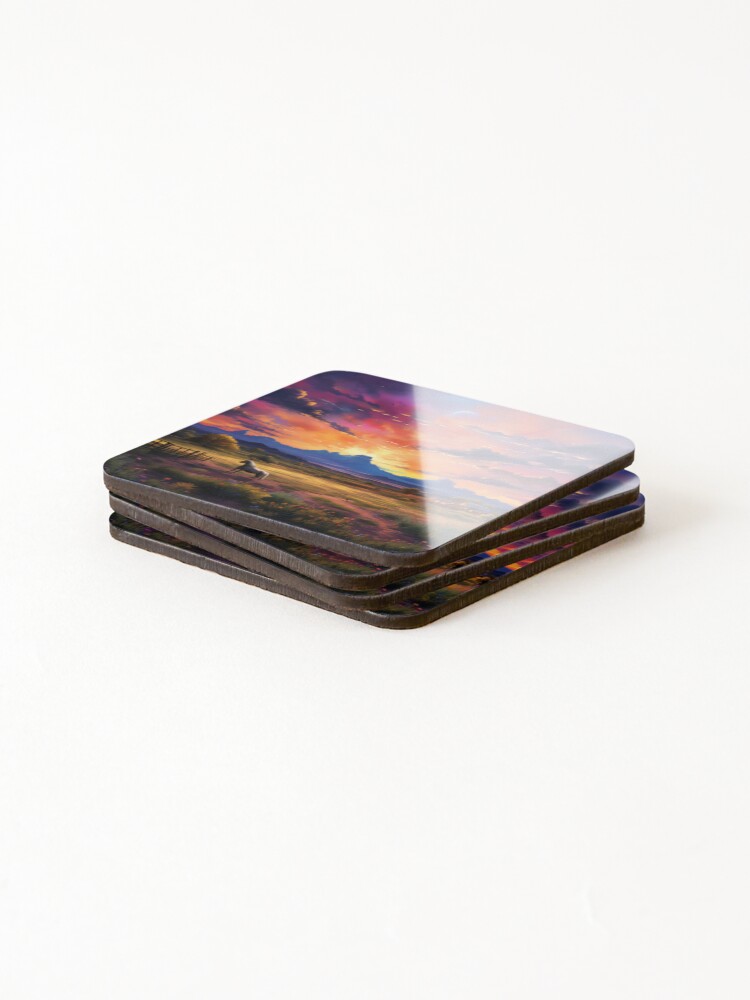 Thumbnail 4 of 5, Coasters (Set of 4), Tranquil Ranch designed and sold by Rtymer.