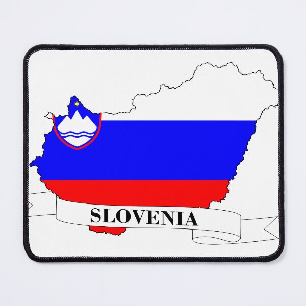 Item preview, Slovenia flag map designed and sold by visual adventures.