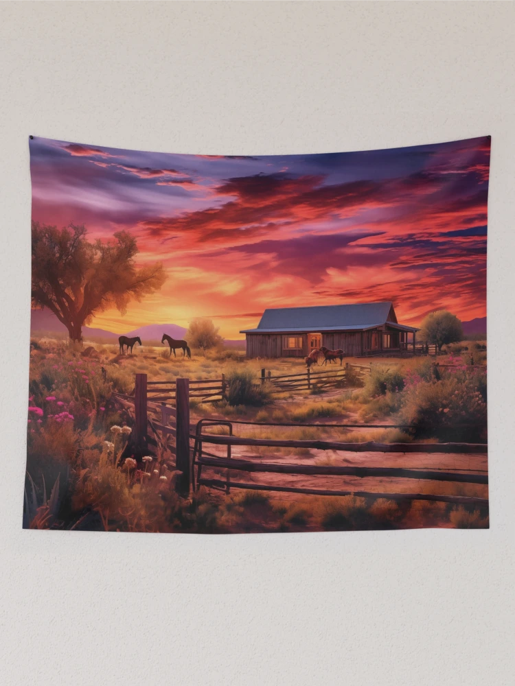 Thumbnail 2 of 3, Tapestry, Tranquil Ranch designed and sold by Rtymer.