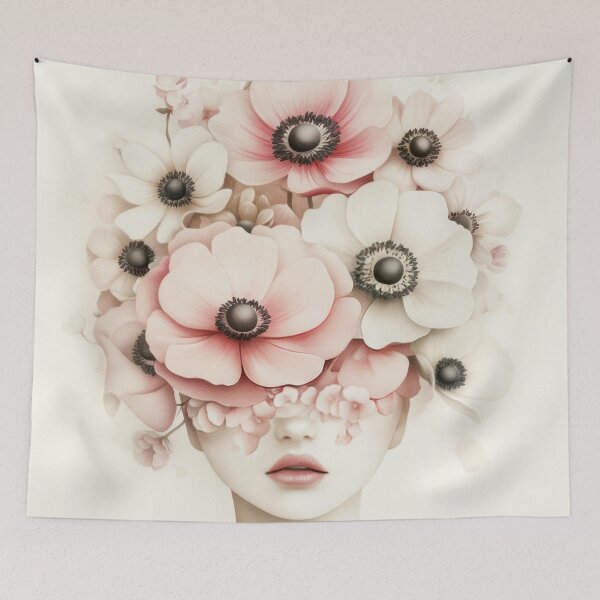 Item preview, Enchanting Girl With Flower Headpiece designed and sold by MysticMarble.