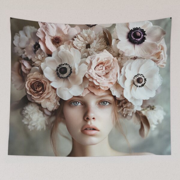 Item preview, Veil of Blossoms - Girl With Flower Head Piece designed and sold by MysticMarble.