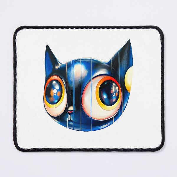 Item preview, Whimsical Cat with Cosmic Eyes designed and sold by DreamDigi2024RB.