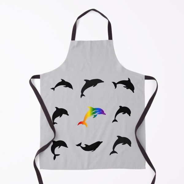 Item preview, Grid design, Dolphin, classic pride flag, grid pattern, outdoors, life aquatic, pridebeproud, pride, selfcare, seaside, marine, cute, funny, underwater, deep sea, designed and sold by PrideBeProud.