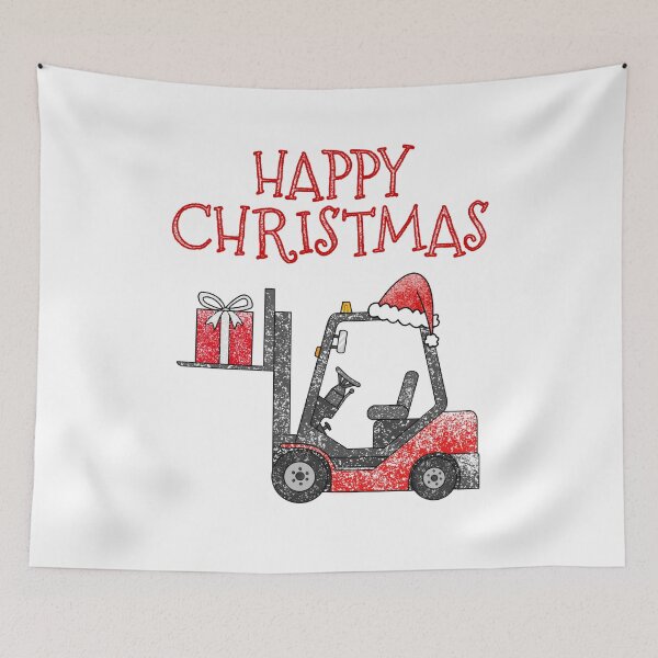 Item preview, Conductor de carretilla elevadora de Navidad designed and sold by doodlerob.