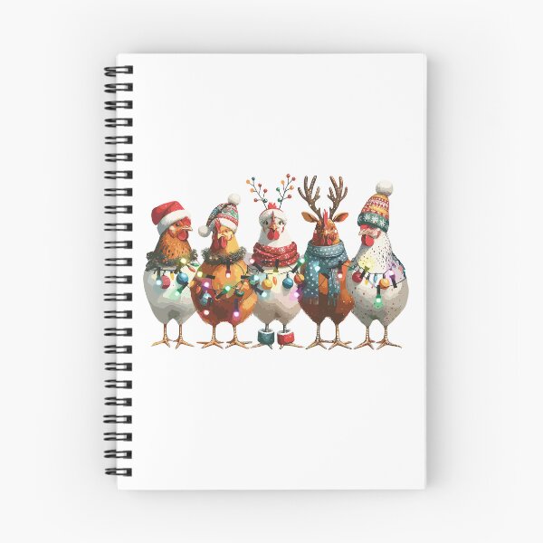 Item preview, Chicken hens Rooisters tangled in christmas light  designed and sold by Dominika Farkašová.