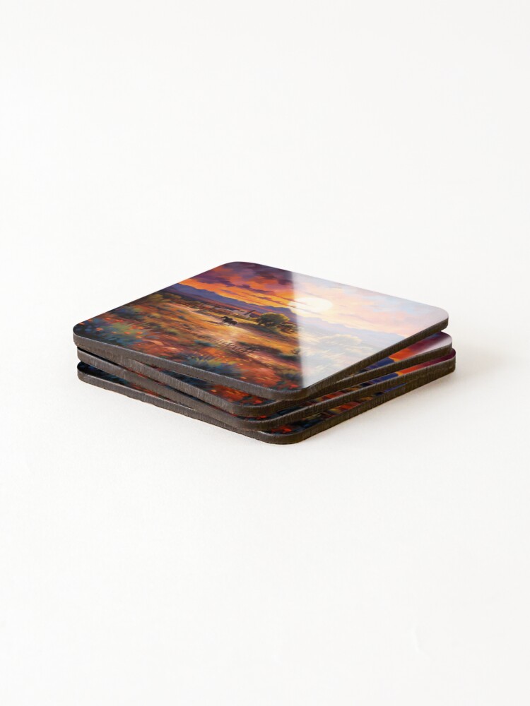 Thumbnail 4 of 5, Coasters (Set of 4), Tranquil Ranch designed and sold by Rtymer.