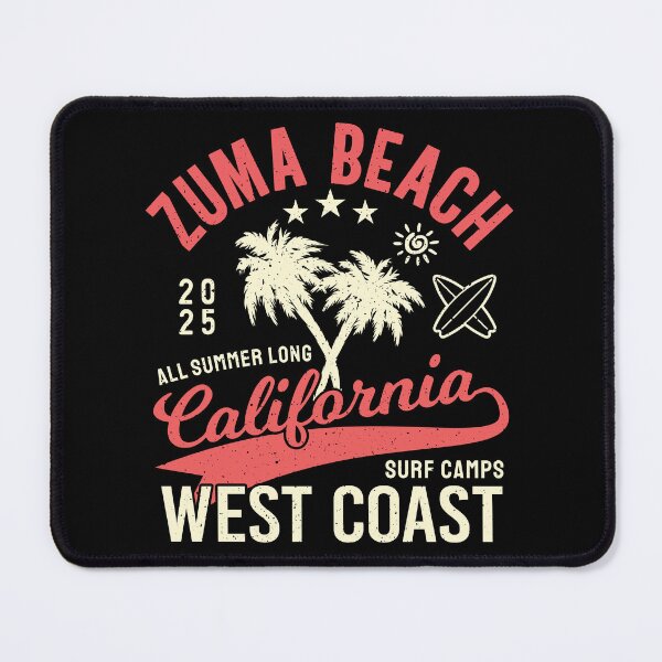 Item preview, Zuma Beach Surf Camp Surfing Malibu Pacific West Coast California designed and sold by eclecTEEq.