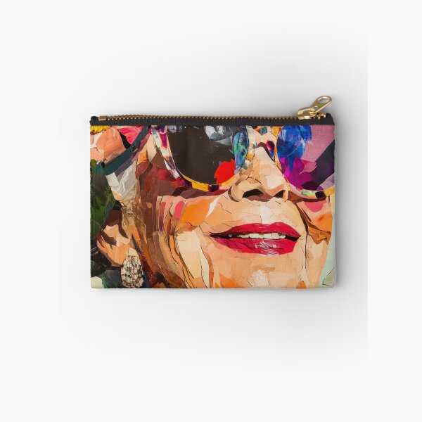 Item preview, Timelessly Vibrant - Collage Portrait - Elderly Woman With Floral Head Piece designed and sold by MysticMarble.