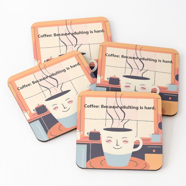 Item preview, Coffee: Because adulting is hard. designed and sold by HentersSHOP.