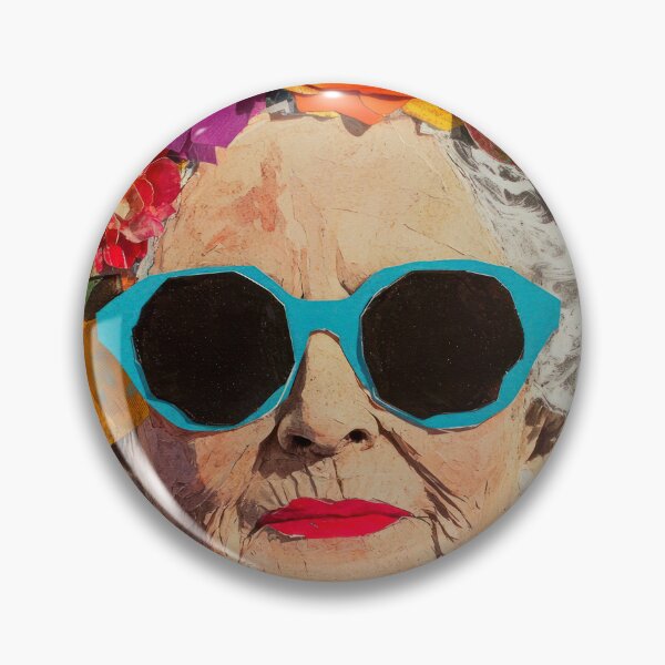 Item preview, Age of Radiance - Collage Portrait - Elderly Woman With Floral Head Piece designed and sold by MysticMarble.
