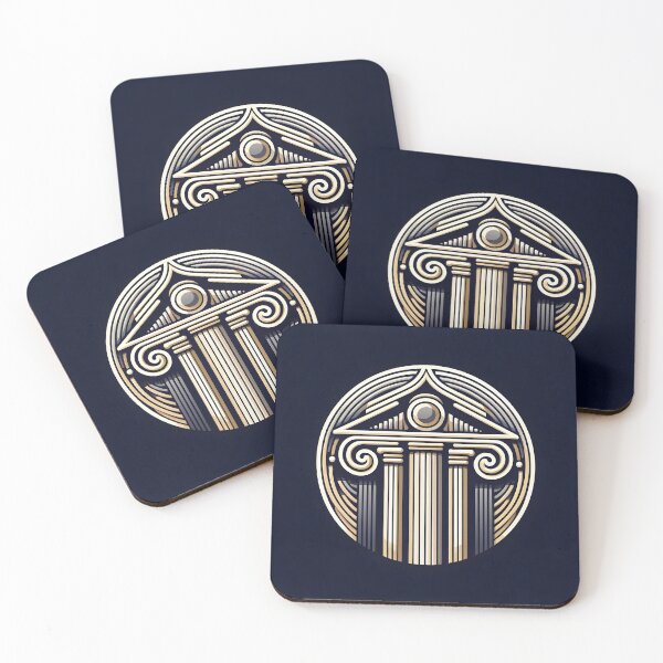 Item preview, this image is a stylized representation of a classical Greek temple designed and sold by ShihawyAhmad.