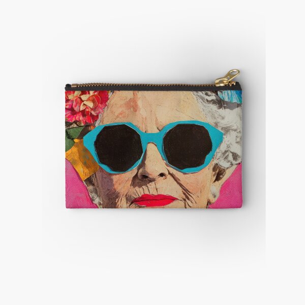 Item preview, Age of Radiance - Collage Portrait - Elderly Woman With Floral Head Piece designed and sold by MysticMarble.