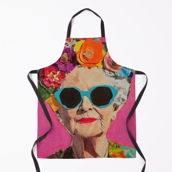 Item preview, Age of Radiance - Collage Portrait - Elderly Woman With Floral Head Piece designed and sold by MysticMarble.