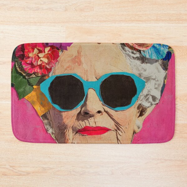 Item preview, Age of Radiance - Collage Portrait - Elderly Woman With Floral Head Piece designed and sold by MysticMarble.