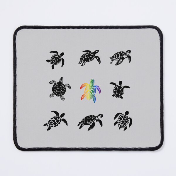 Item preview, Grid design, Sea Turtle, classic pride flag, grid pattern, Turtle, sea life, ocean, undersea, designed and sold by PrideBeProud.