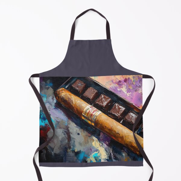 Item preview, Cigar and Dark Chocolates - A Bold Fusion of Rich Flavors and Vibrant Colors Abstract Digital AI Art designed and sold by OlfactoART Studio.