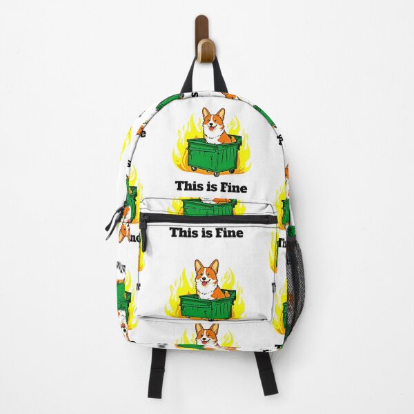 Item preview, Doge This is Fine Dumpster Fire - Vintage Pop Art Meme designed and sold by Earth Nature Creations.