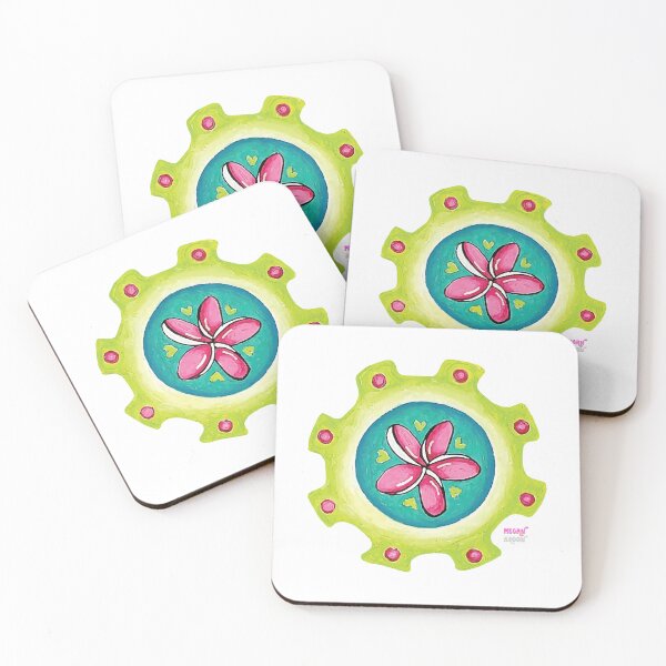 Item preview, Floral Tropical Flower Doodle Gears Geartopia Gear Art by MeganAroon designed and sold by MeganAroon.