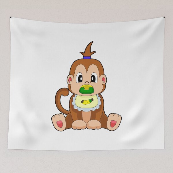 Item preview, Monkey Banana Pacifier Bib designed and sold by Snabdesign84.