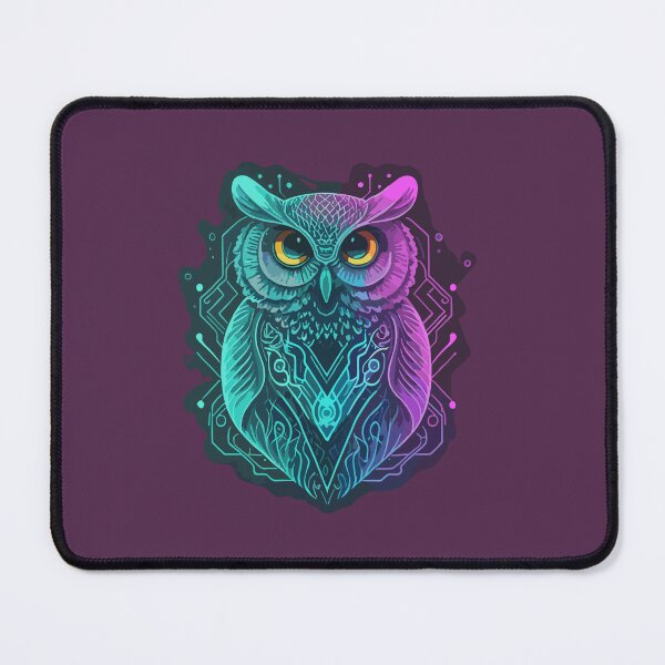 Item preview, Minimalist Fluorescent Owl Design Merch Ideas designed and sold by TrendZ Style.