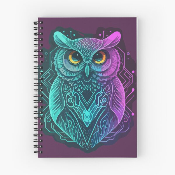 Item preview, Minimalist Fluorescent Owl Design Merch Ideas designed and sold by TrendZ Style.