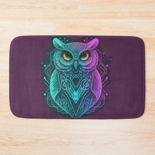 Item preview, Neon Owl - Glowing Geometric Bird Art designed and sold by TrendZ Style.