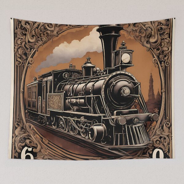 Item preview, Steam Engine: A Vintage Stamp designed and sold by Vintagestamps.