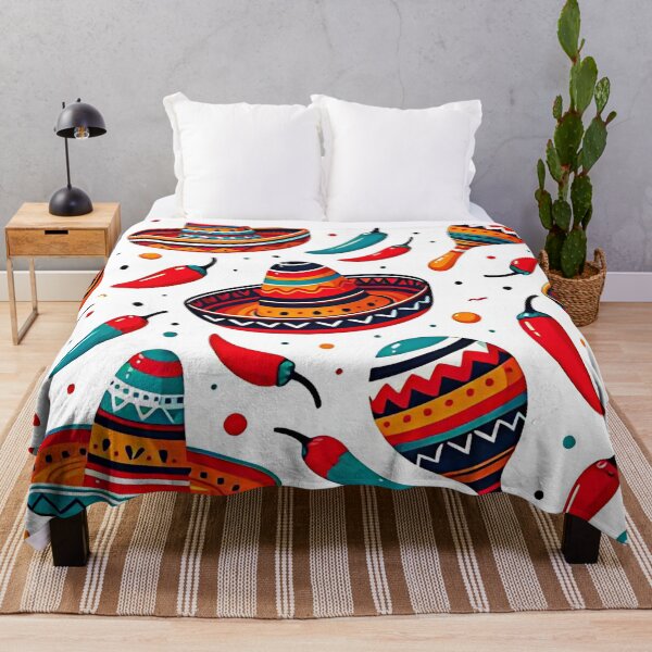 Item preview, Vibrant sombreros and maracas pattern designed and sold by Haji Kamora.