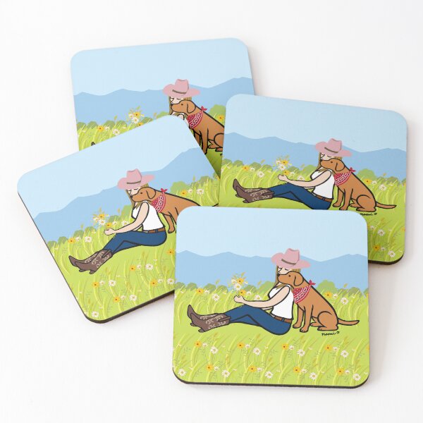 Item preview, Fox Red Labrador Mom in the Meadow designed and sold by HappyLabradors.