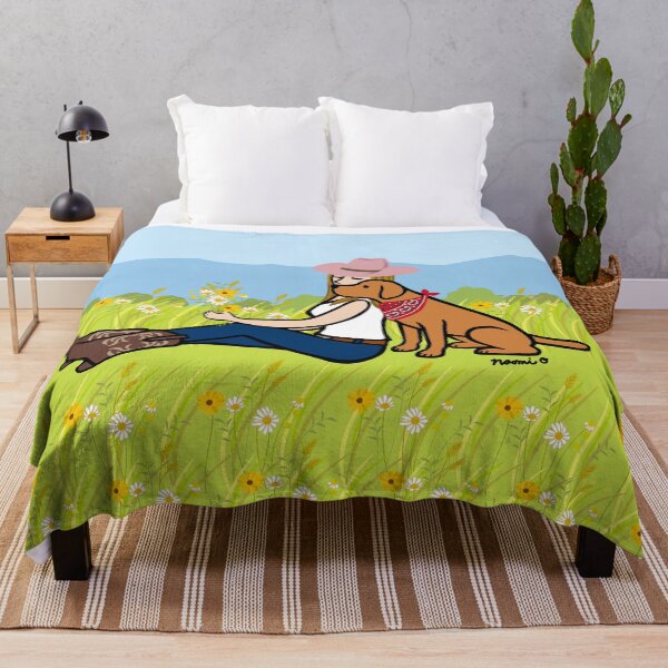 Item preview, Fox Red Labrador Mom in the Meadow designed and sold by HappyLabradors.