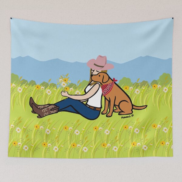 Item preview, Fox Red Labrador Mom in the Meadow designed and sold by HappyLabradors.