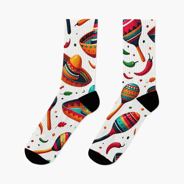 Item preview, Vibrant sombreros and maracas pattern designed and sold by Haji  Kamora.