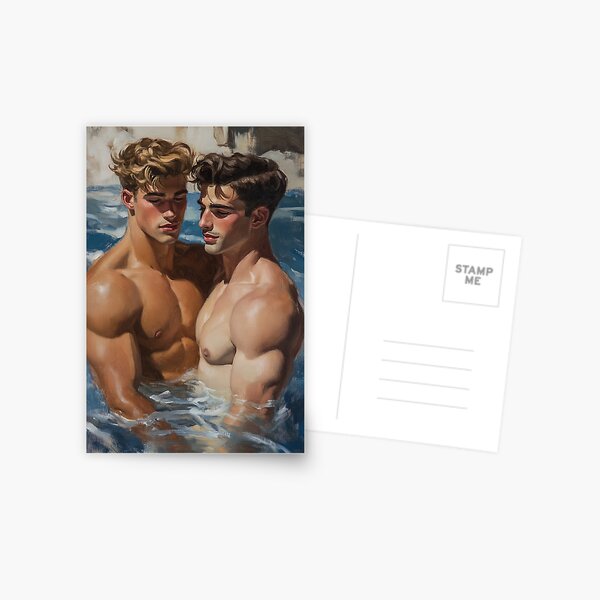 Item preview, Gay Couple Vintage Painting designed and sold by DiGi007.