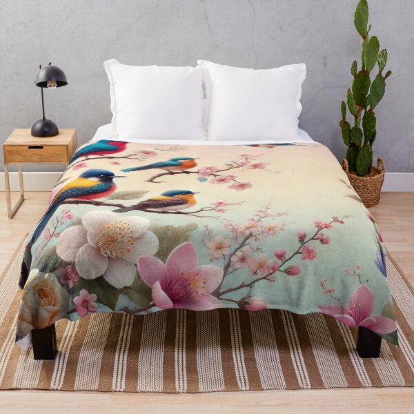 Item preview, Full Of Life With Blue Birds designed and sold by Oonward2021.