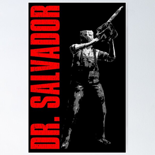 Artikel-Vorschau von Resident Evil 4: Dr. Salvador in Not, designt und verkauft von Power Up Prints.