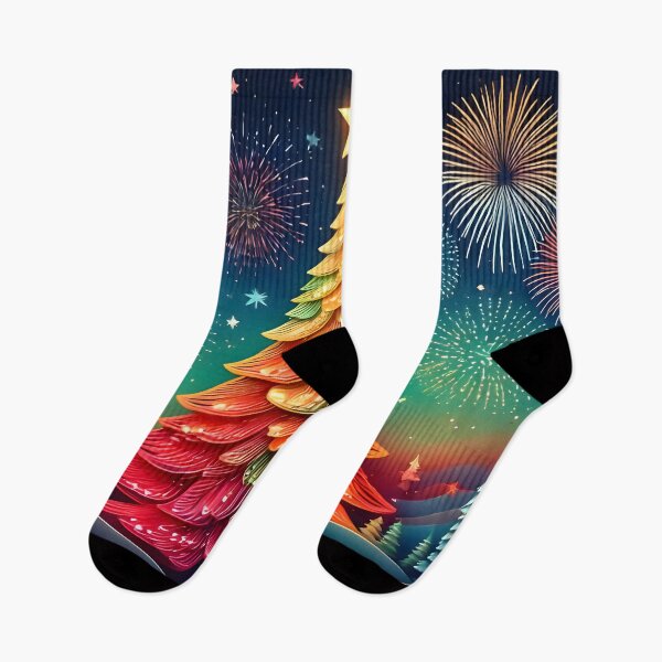 Item preview, Festive Tree and Fireworks Celebration designed and sold by DesignAnother.