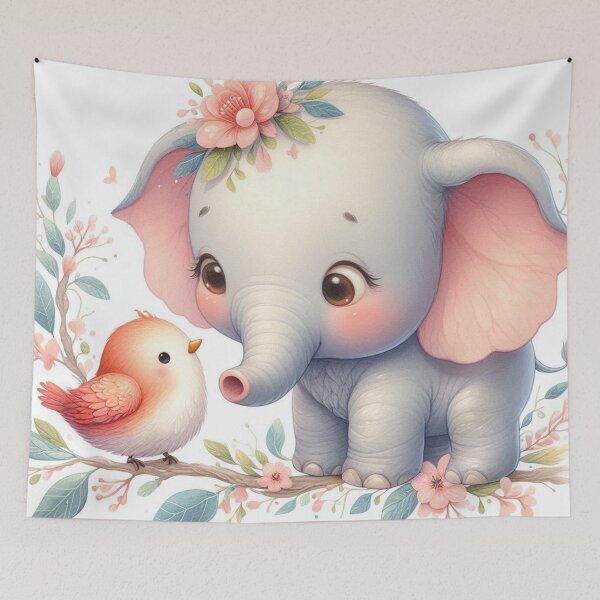 Item preview, Storybook Woodland Babies Elephant and Bird designed and sold by J-CCreations.