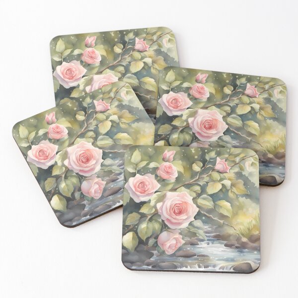 Item preview, Pink Rose Bush by Creek designed and sold by CalmnessbyChoice.