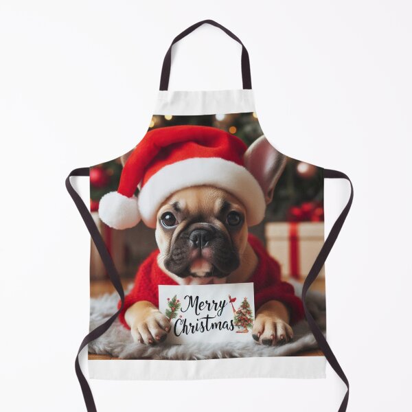 Aperçu de l'œuvre Joyeux Noël Bouledogue Français créée et vendue par Bold-Splash.