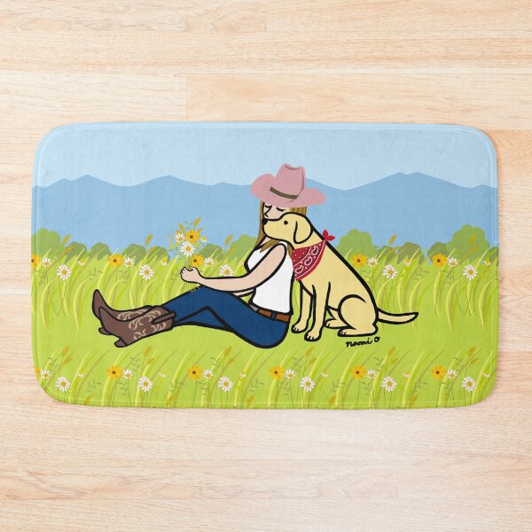 Item preview, Yellow Labrador Mom in the Meadow designed and sold by HappyLabradors.