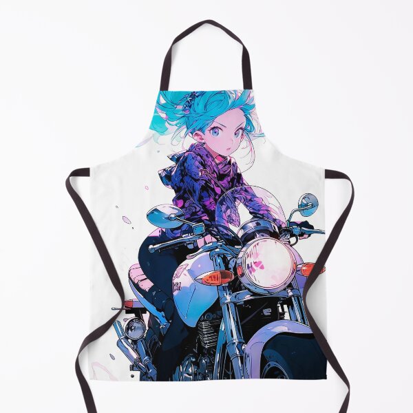 Item preview, Anime Girl on Motorcycle - Stylish and Dynamic Art designed and sold by iWallGlow.