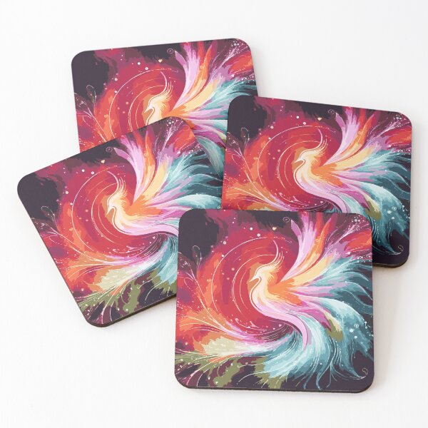 Item preview, Vibrant Phoenix Silhouette: A Burst of Colorful Elegance designed and sold by maulaniism.