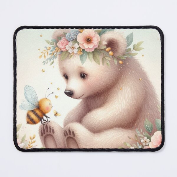 Item preview, Storybook Woodland Babies Bear And Bee designed and sold by J-CCreations.