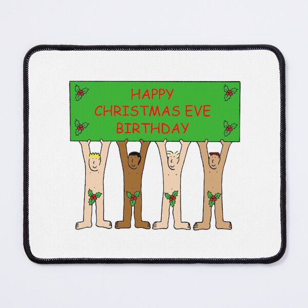 Item preview, Happy Christmas Eve Birthday Men Wearing Holly designed and sold by KateTaylor.