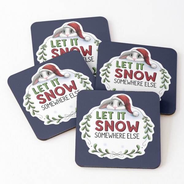 Item preview, Adorable Bunny Wearing a Santa Hat Design - Let It Snow somewhere else  designed and sold by Yas_oma.