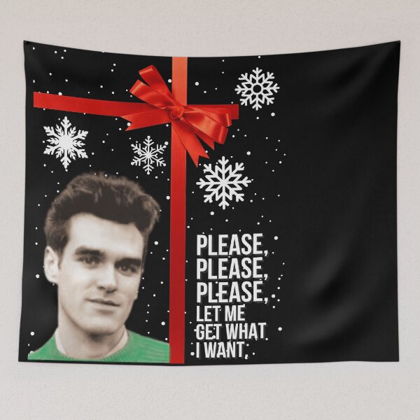 Aperçu de l'œuvre Morrissey 'Please, Please' Christmas Print créée et vendue par BattlestarEclectica.